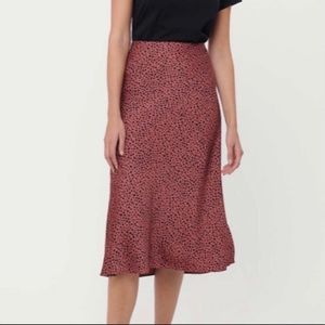 LOFT animal print skirt.